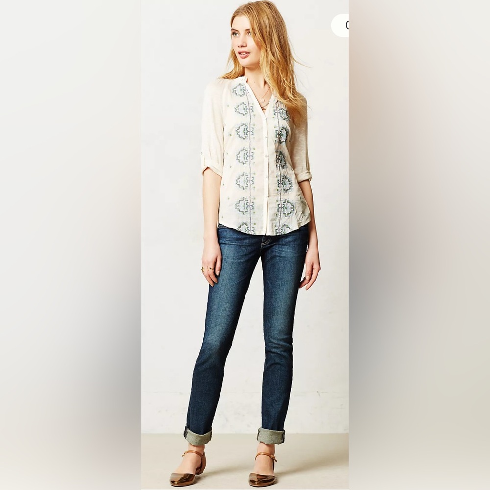 Anthropologie AG Adriano Goldschmidt Aubrey Straight Leg Jeans Size 28 R ❤️